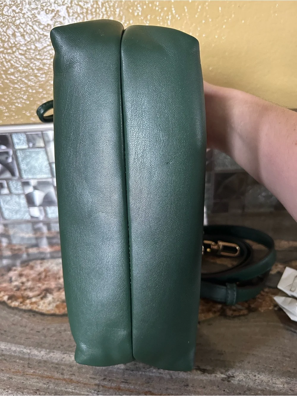 Michael Kors Green Women's Cross body Bag with Gold Chain